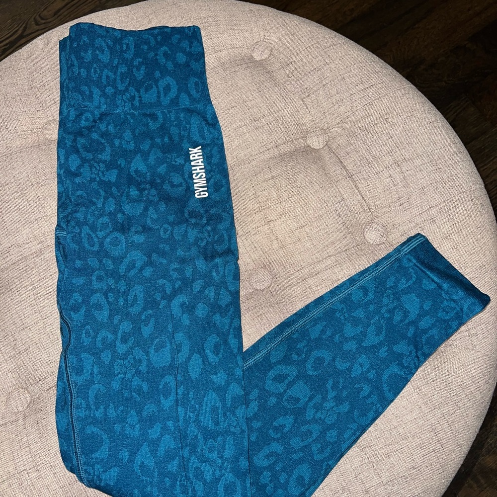 Gymshark Teal Leopard-Print Leggings